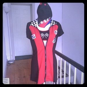 Race Car Driver Outfit Costume - 3 Pieces